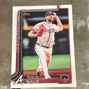 Topps Braves Card with Red and White Design